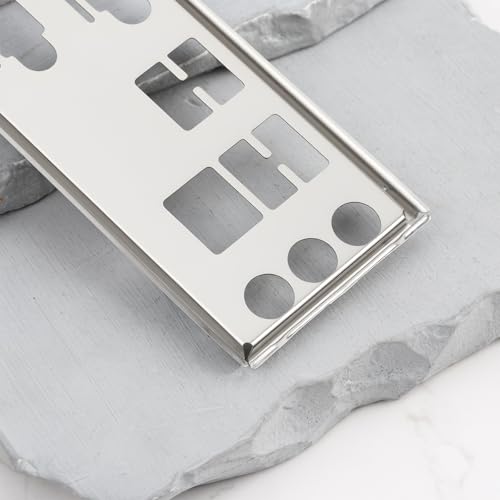 YINETTECH 1x Motherboard I/O Shield Backplate Compatible with ASUS H110I-PLUS Silver Metal for PC Case Replacement - Thumbnail 6