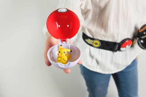 Bandai - Pokémon – Gürtel Clip ’n’ Go – 1 Gürtel, 1 Poké Ball, 1 Luxury Ball und 1 5 cm Pikachu-Figur – Zubehör zum Verkleiden als Pokémon-Trainer – JW2718