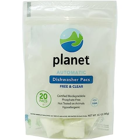 Planet Automatic Free & Clear Dishwasher Pacs, 12.7 Ounce Cover