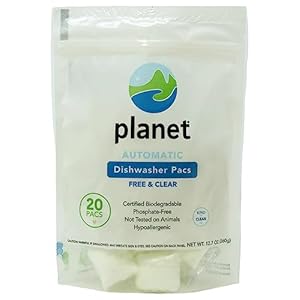 Planet Automatic Free & Clear Dishwasher Pacs, 12.7 Ounce