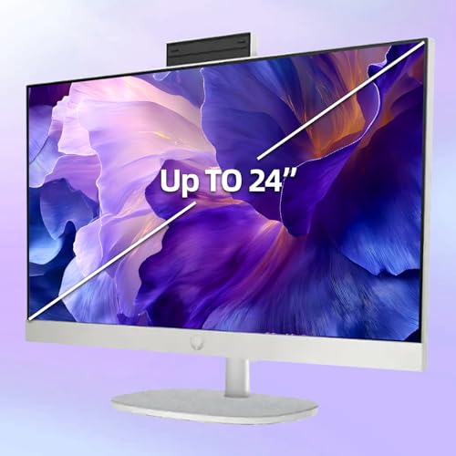 Image of HP 24 inch All-in-One Desktop Computer, FHD IPS Touchscreen PC, 13th Gen Intel Core i5-1334U Processor, 16GB RAM, 1TB SSD, Windows 11 Pro, 1080p IR Camera, Wi-Fi 6, Wireless Keyboard & Mouse, White