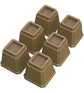 Whynonap 1 Inch Bed Risers Set Of 9 - Heavy Duty Plastic Furniture Lifts, Supports 2000 Lbs, White, For Beds & Sofas - View #13