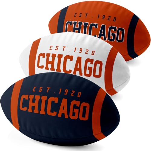 Image of ANTKING Chicago Throw Pillow 2 Packs Custom Name Number Gifts | Personalized Gift for Youth for Birthday Christmas