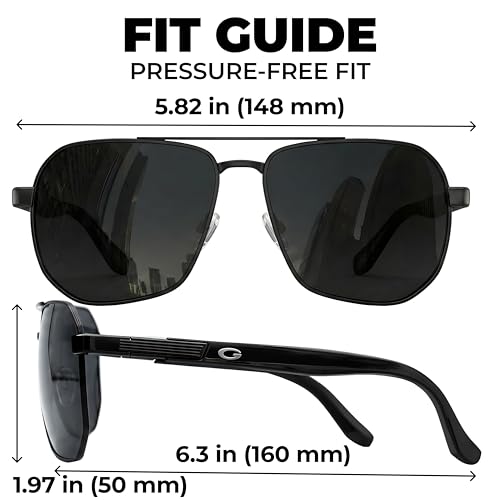 Image of grinderPUNCH Polarized Aviator Sunglasses Men Women Retro Vintage Square Pilot Sun Glasses UV400 Protection