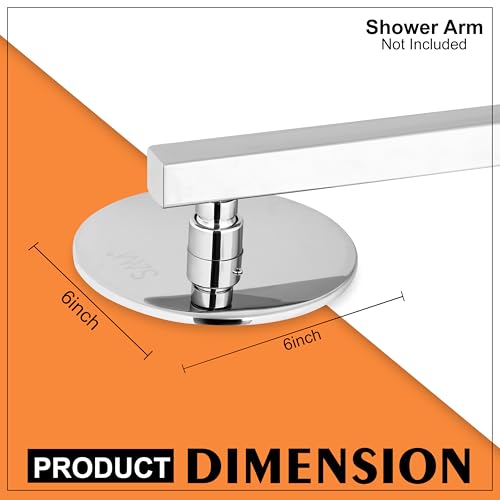 Image of SAM Shower Slim High Pressure Rainfall Showerhead Without Arm for bathroom (Collar Square, 4 * 4)
