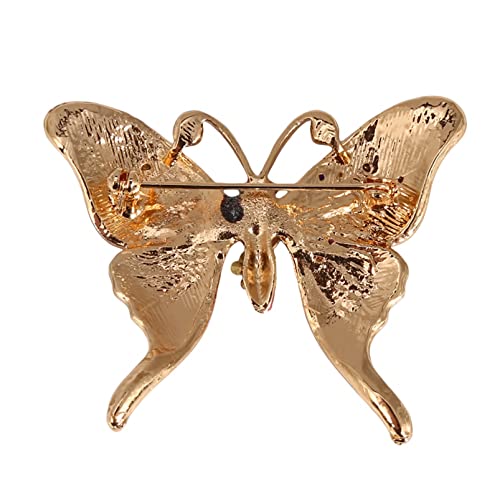 Junyy Temperament Butterfly Rhinestone Crystal Brooch For Women Girls Dainty Silk Scarf Buckle Animal Corsage Pins(Purple) One Size #TOP4