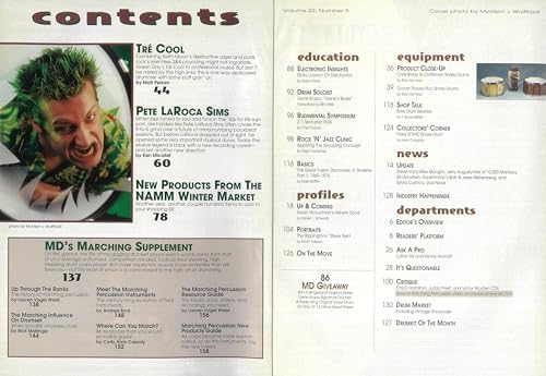 MODERN DRUMMER "Cover: Green Day's Tré Cool", May 1998 Issue image 4