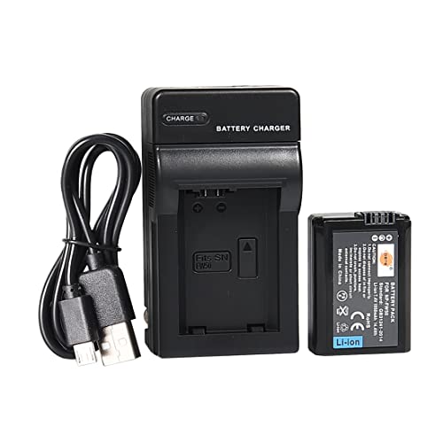 Batería NP-FW50 con cargador USB para viajes de fotografía con Sony Alpha 7