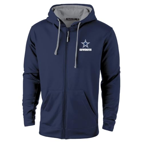 dunbrooke Men's Navy/Gray Dallas Cowboys Apprentice Full-Zip Hoodie