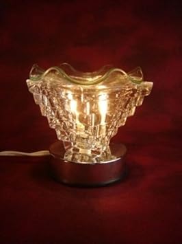 Clear Pyramid Glass Lite-Touch Electric Aroma Lamp Oil and Wax Tart Warmer