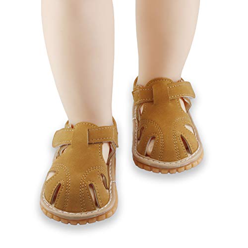 Akingio Baby Girls Boys Sandals Rubber Soft Sole Newborn Toddler First Walker Crib Summer Beach Shoes Yellow 13Cm #TOP5