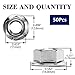 1/4-20 Serrated Flange Hex Lock Nuts 50Pcs 304 Stainless Steel 18-8, Full Thread, Hex Drive, Bright Finish by SG TZH