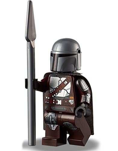 Star Wars The Mandalorian (Din Djarin / Mando) Minifigure - with Silver Beskar Armor and Cape - Lego - Immagine 1