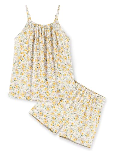 Image of Arshiner Toddler Kids Summer Clothes 2 Piece Tank Top and Shorts Set | Girl Summer Clothes 2 Piece Loose Spaghetti Strap Tank Top and Short Set Kids Clothing Sets with Pockets