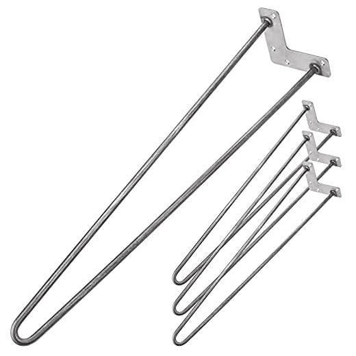 PrimeMatik - Ben för bord och möbler vintage stil Stålben 2 stolpar 71 cm 4-pack