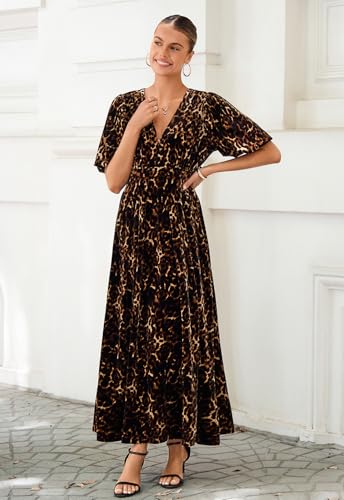 Image of Sissyaki Velvet Maxi Dress Fall Wedding Guest Dress 2026 | Semi Formal to Formal Events, Family Pictures, Holiday Party Dinner Dress