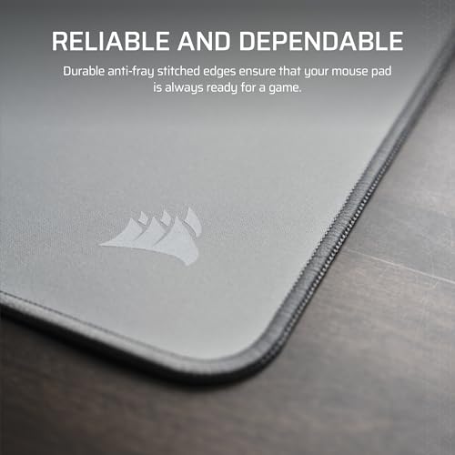 Image of Corsair MM Anti-Fray Cloth Gaming Mouse Pad - XXL (930 x 400mm), Precision Micro-Woven Surface, Non-Slip Natural Rubber Base, Stitched Edges - Gray