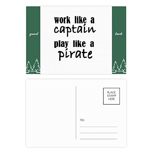 Cartes postales Travaillez comme Captain lot de 20 cartes motivantes pour bureau