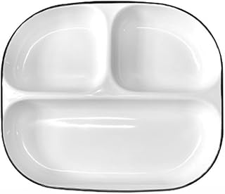 3 Geteiltes Porzellan-Teller-Set mit Fächern für Portion-Kontrolle und Diät zum Abnehmen
