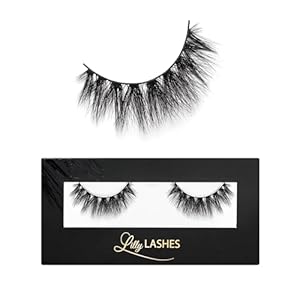 Lilly Lashes Mykonos 3D Mink Lashes, The Original Lilly Lash for Wispy & Natural Look, Reusable Eyelashes up to 25x, Fluffy Eyelashes, Strip Lashes, Lash Glue not Included