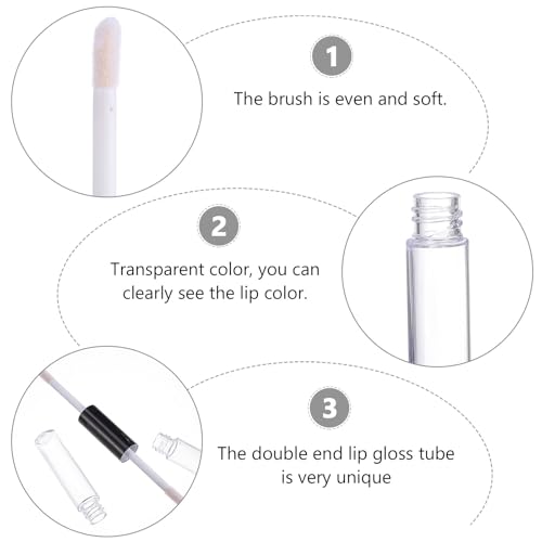 Brillo de labios viaje tubos vacíos dos extremos para maquillaje DIY 3