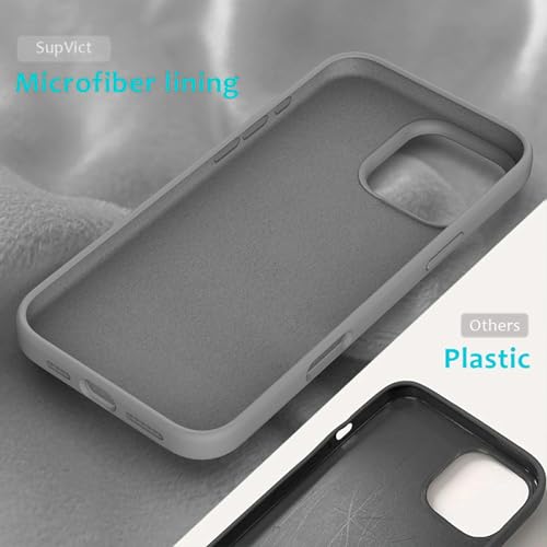 Image of FIRST MART Silicone Back Case for iPhone 16 Pro, Soft-Touch Phone Back Cover for Apple iPhone 16 Pro - Gray