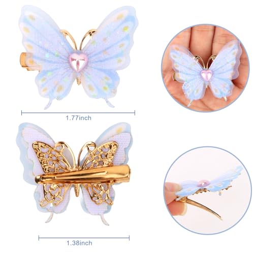 10 Pinzas Mariposa para cabello de niñas y mujeres miniatura 6