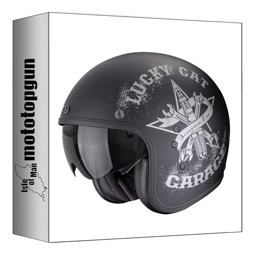 Casque Jet Scorpion Belfast Evo Hangar Noir Argent Mat Taille XL Moto Topgun