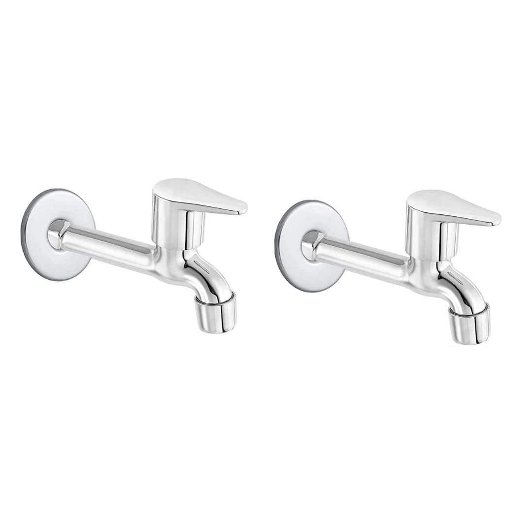 Cossimo Stainless Steel Fusion Long Body Bib Cock Tap for Bathroom, Chrome, Silver (1/2" Inch, 13 mm) - Set of 2 (B09MNQBH96) Amazon Price History, Amazon Price Tracker