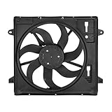 JDMSPEED Engine Cooling Radiator Fan Assembly Compatible with 2012-2017 Jeep Wrangler 2018 Wrangler JK 3.6L Replace#621-601 68143894AA 68143894AB