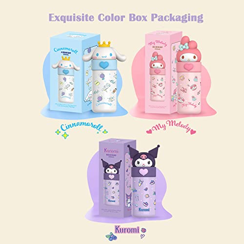 Kawaii Water Bottle, Kuromi Mug, Cute Water Bottle, Stainless Steel Mug For Hiking, Camping, Traveling, Office, School, Car, Girls (Pink, Thermos Bottle) #TOP2