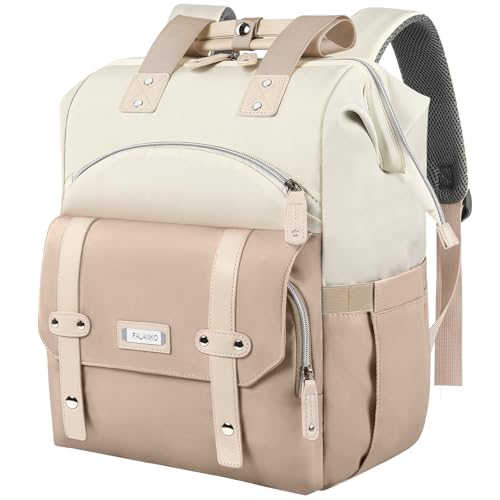 FALANKO Backpack for Women, 15.6 Inch Laptop Backpack with USB Charging Port, Water Resistant Work College Computer Teacher Nurse Doctor Backpack Bookbags Office Business Backpacks