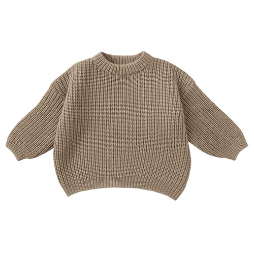 Image of CIYCUIT Toddler Baby Girl Boy Sweater Fall Winter Long Sleeve Knit Pullover Sweatshirt Outfit
