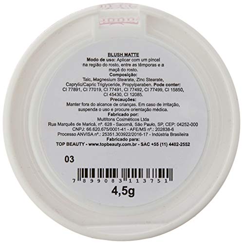 Top Beauty Blush Matte, 4.5g, cor 03