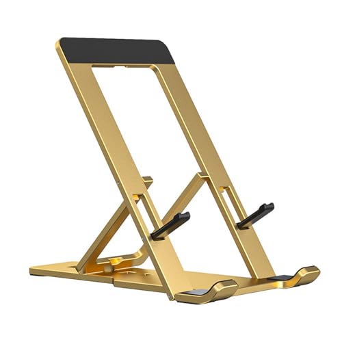 JDNH Soporte plegable de aluminio para teléfono que ahorra espacio con almohadilla de silicona para tabletas de 4 a 12 pulgadas, compañero de visualización en el hogar, portátil, plegable, de aluminio