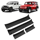 JONGCOVER Door Sill Guards Kit Rubber Door Entry Guards Protector for 2018-2024 Wrangler JL JLU Gladiator JT 4 Door Accessories Parts Door Sill Guards Edge, 4PCS