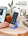 ToBeoneer Mini Phone Stand Adjustable Cell Phone Stand for Desk Compatible with iPhone 15 14 13 12 Mini 11 XR XS X 8 7 6 Plus for Office & Home Desk Decor (Blue)