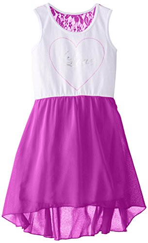 Dream Star Girls' Chiffon Hi Low Love Foil Dress