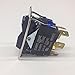 TIGM5B-1L-BL-FW DPDT Rocker Switch ON-OFF-(ON) 15A 125V with Chrome Bezel and .250 QC Terminals (1 piece)