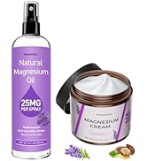 WhereHike Topical Magnesium Lotion&amp;Spray for Leg Cramps and Sleep,Nighttime Magnesium Cream for P...