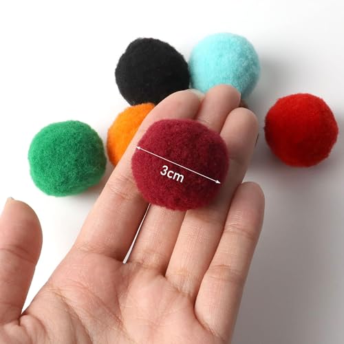 Miniatura 2 de 100 Pelotas De Fieltro Para Gatos, Pelotas Suaves Para Gatos, Pompones Para Gatos, Juguetes Interactivos Para Gatos, Gatos De Interior Para Atrapar A Chase Que Rascan La Felpa 3 Cm Multicolor