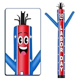 Goodeny 10FT Tall Labor Day Inflatable Tube Man (12''Diameter) Wacky Wavy Dancing Guy for Outdoor Decoration Advertising Business Promotion (Blower Not Included)