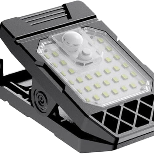 Solar Light Outdoors, Waterproof Motion Sensing Clamp on Solar Light, Weatherproof Led Security Lighting for Yard Backyard Porch Balcony Parking Areas – Image 5