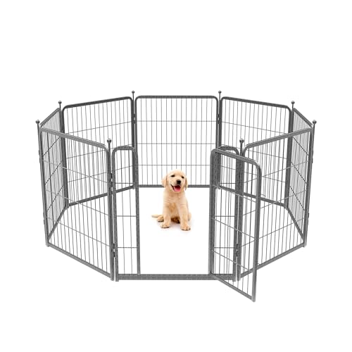 FXW Aster Dog Playpen Designed for Yard, 32" Height for Small/Medium Dogs, 8 Panels