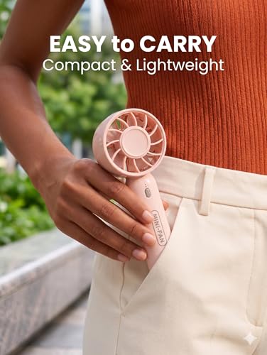 Image of Portable Mini Handheld Fan | Rechargeable Hand Fan with 3 Speed, low noise USB Type-C Rechargeable Fan | Long Battery | Strong Wind | For Home Office Travel for Indoor and Outdoor Use