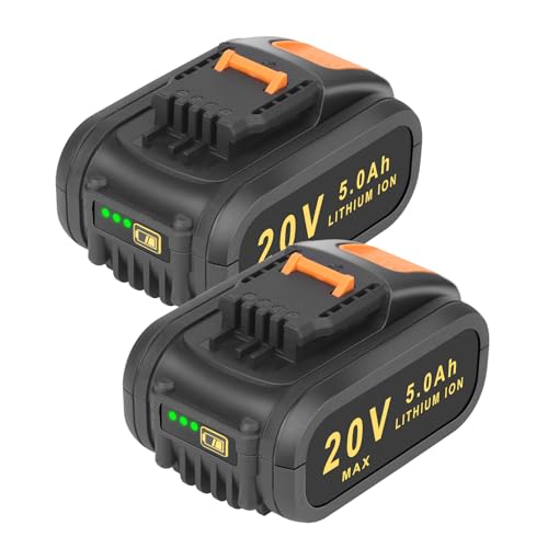REACELL 2X 5.0Ah Batería de Repuesto para Worx Batería 20V Batería Recargable Lithium Bateria Compatible para Worx 20 Volt WA3551 WA3553 WA3572 WA3641 WX390 WX176 WX178 Batería