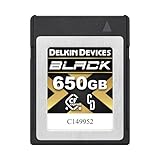 Delkin Devices Black 650GB CFexpress 4.0 Type B Memory Card with pSLC Flash, up to 3530MB/s Read for Professional Video and Photography