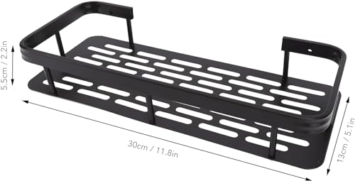 Image of Boniry 2 Pcs Aluminium Heavy Duty Self Adhesive Wall Shelf, Modern Style, Bathroom Shelf Organiser