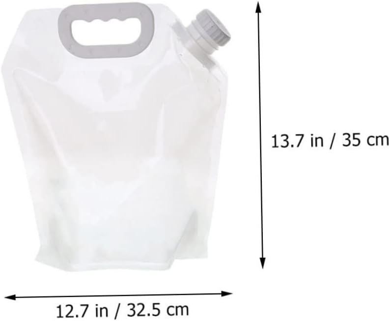 Toyvian 4pcs Foldable Water Carrier Lightweight Portable Outdoor Water Storage Bag for Camping and Hiking and Tear-resistant Design for Travel and Emergency Preparedness
