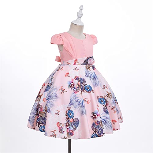 Cosplay Life Elegant Flower Glown Dress for Girls Young Adult Fashion Bow Flower Kids Party Festival Ages 5-9 Years Old3